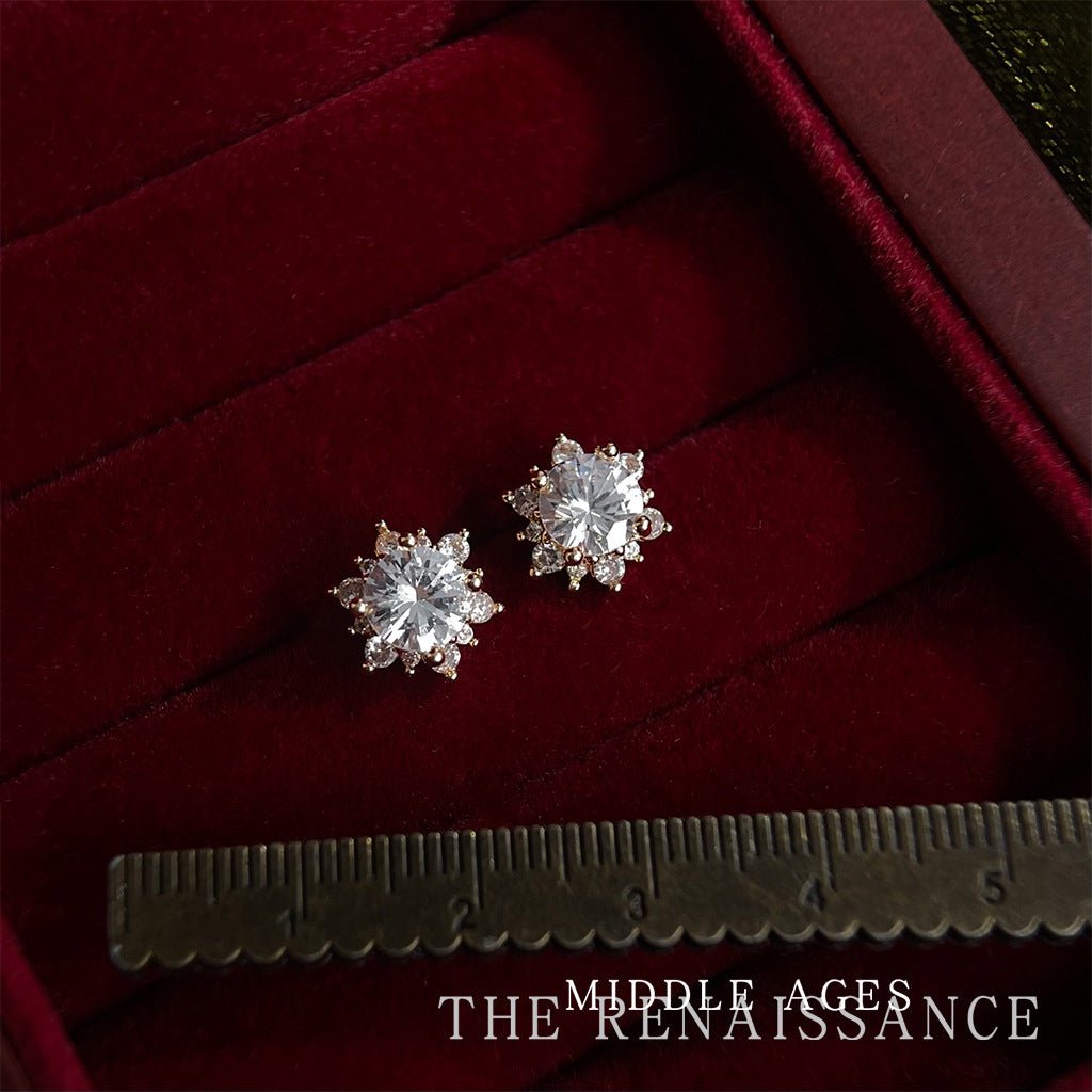 Limited Chinese Style Series Zircon Bell Bow Earrings