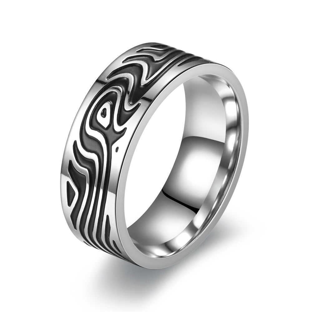 Men's Rotating Decompression Cross Titanium Steel Stainless Rings