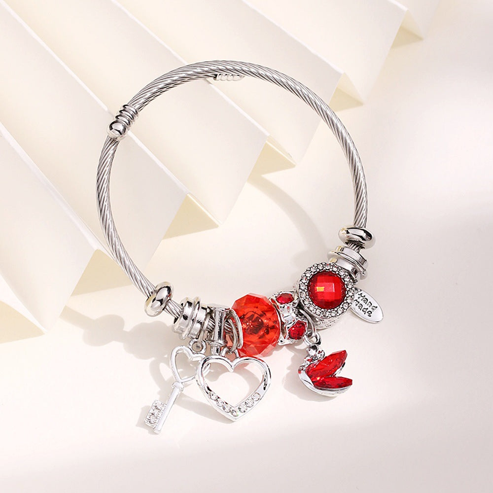 Pan Duo Swan Pull Cute Cartoon Bracelets