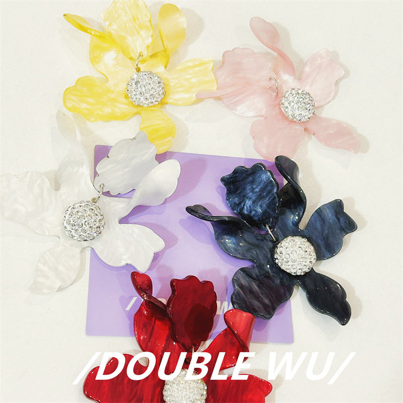 Women's Large Flower Elegant Trendy Fairy Ear Earrings