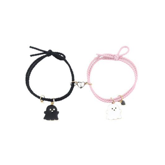 Love Heart Magnetic Couple Girlfriends Pair Of Suction Small Bracelets