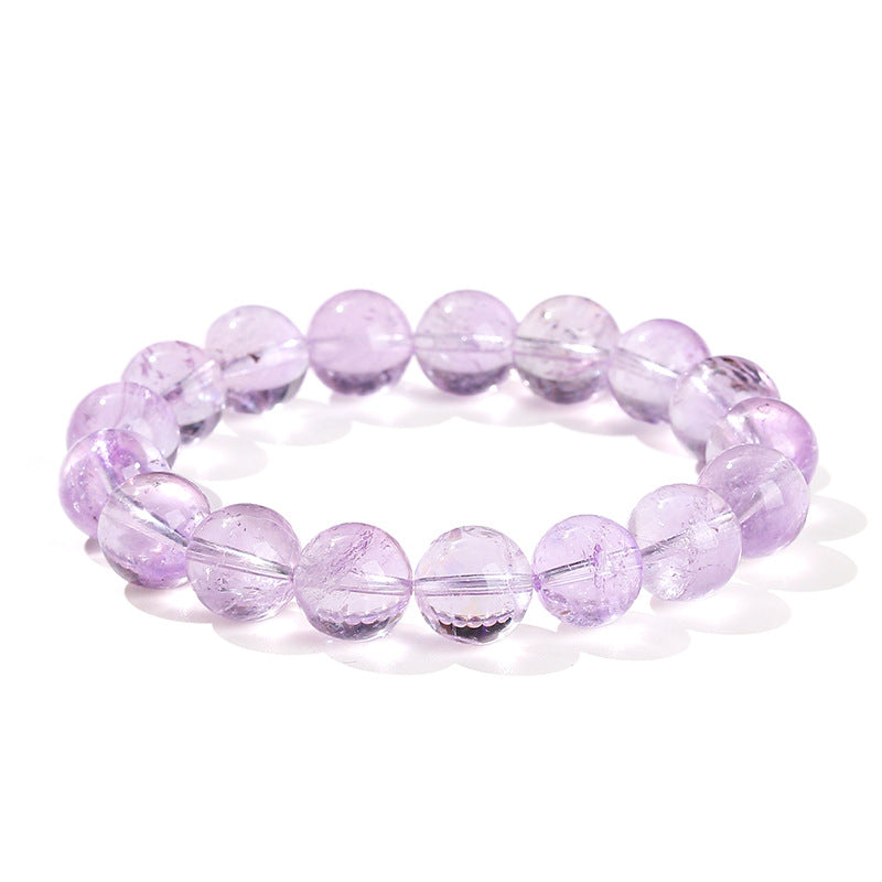 Natural Iced Lavender Amethyst Crystal Transparent Bracelets