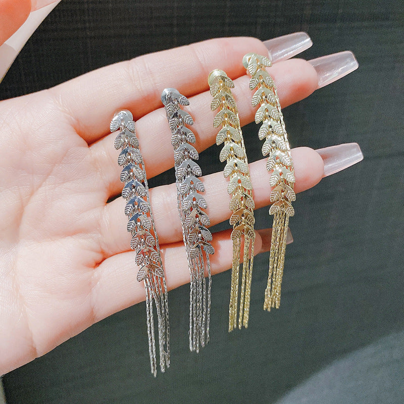 Chain Wheat Tassel Fashion Ear Elegant Earrings