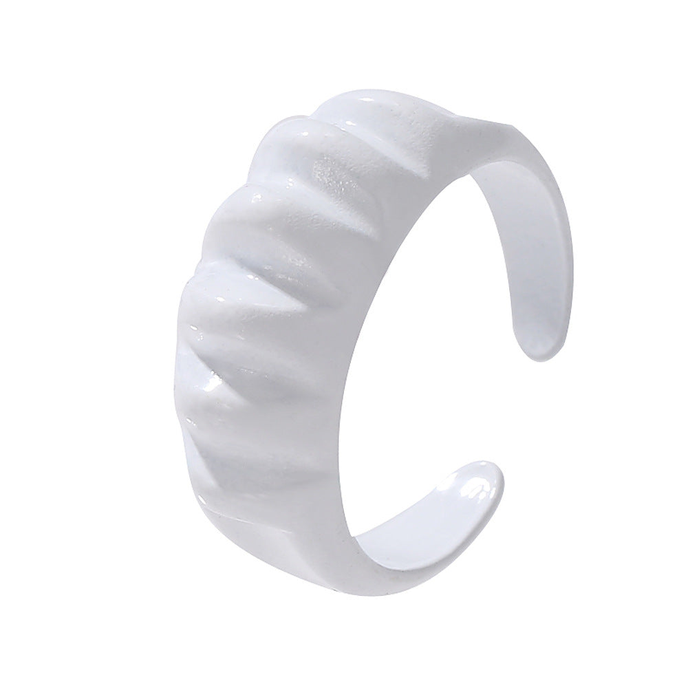 Women's Fashion Resin High-grade Temperament Freshwater Irregular Rings