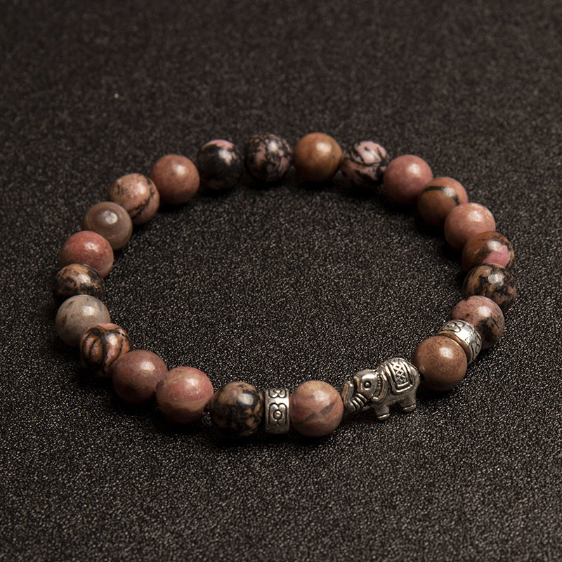 Natural Stone Beaded Cute Fashion Elephant Bracelets