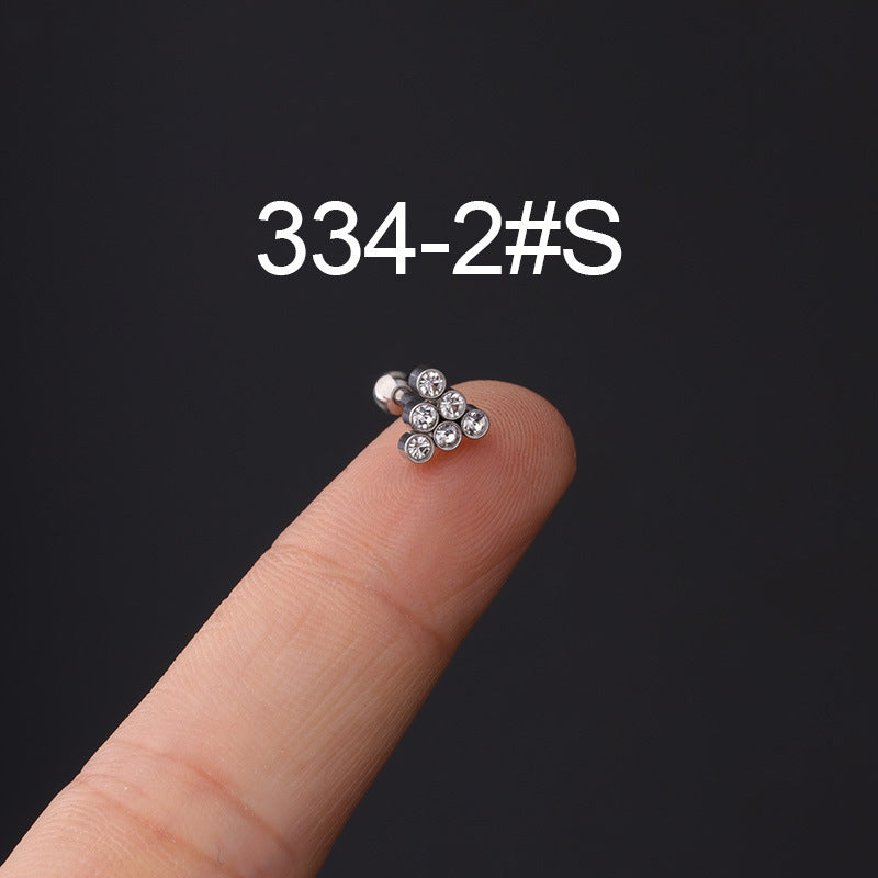 Stainless Steel Ear Bone Nail Popular Piercing Screw Twist Earrings