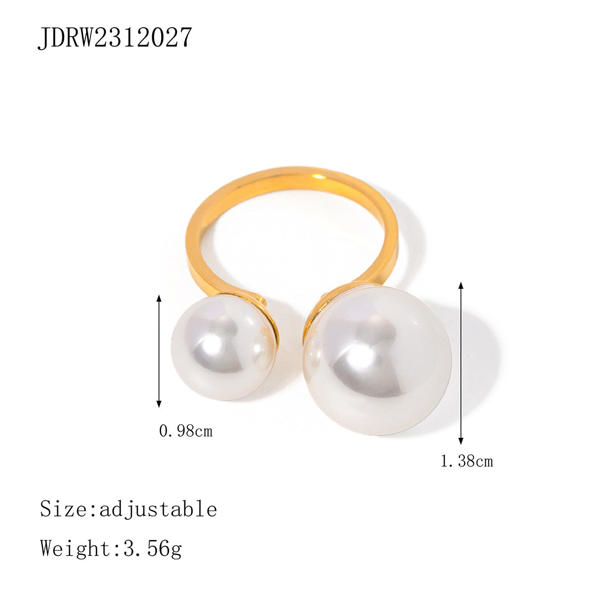 Stainless Steel Pearl Eye-catching High-grade Titanium Rings