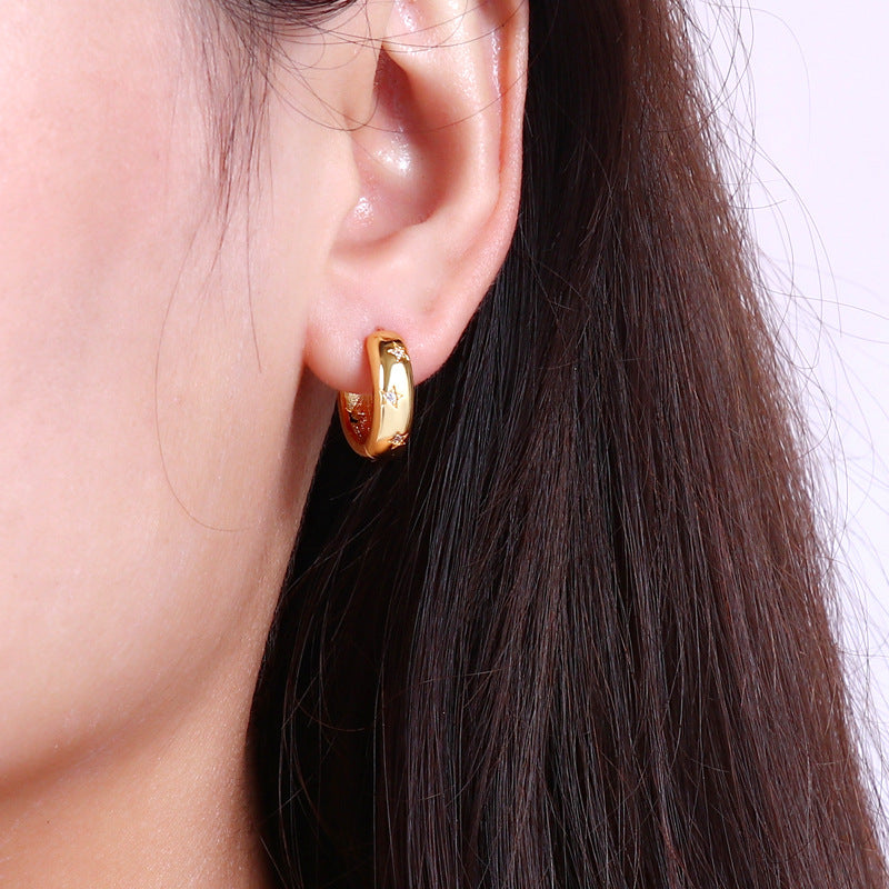 Anchor Popular Simplicity Ear Cutout Clip Earrings