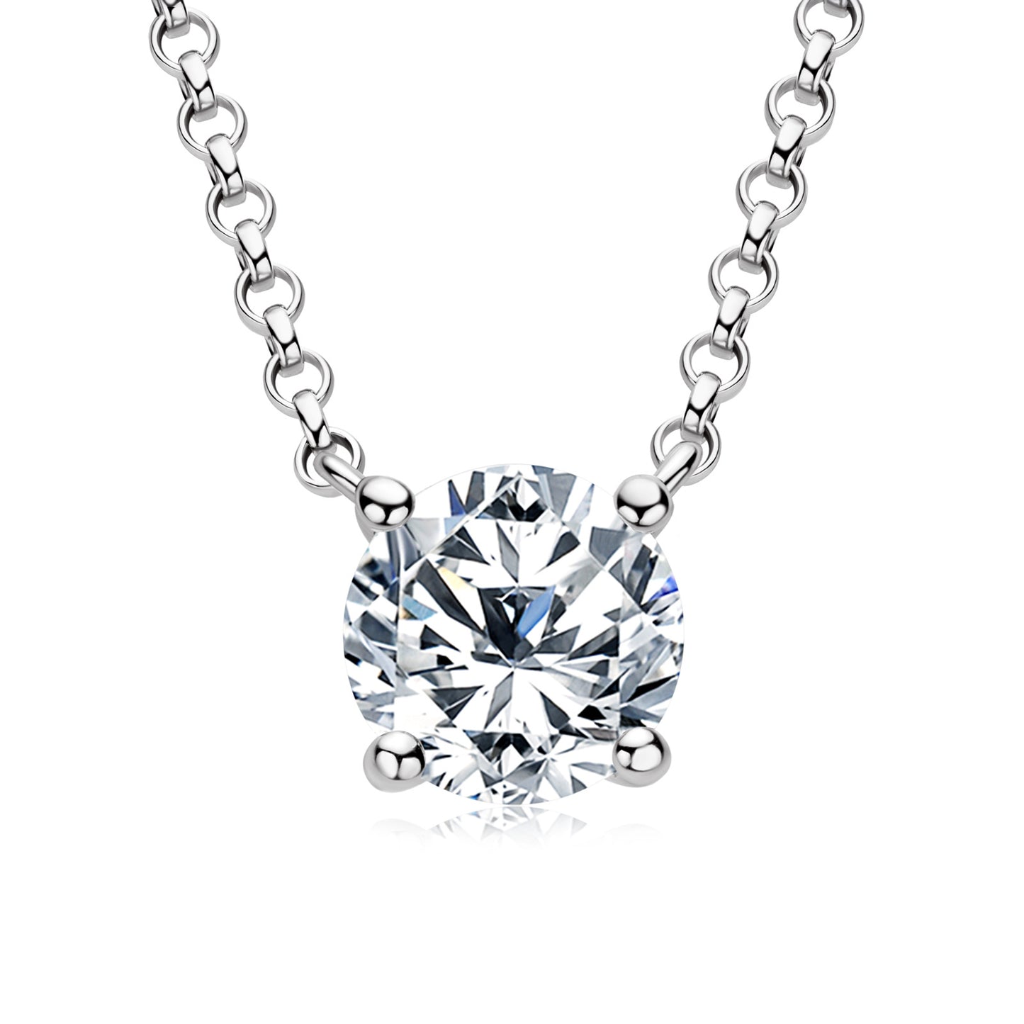 Style Moissanite Sterling Sier Clavicle Chain Necklaces