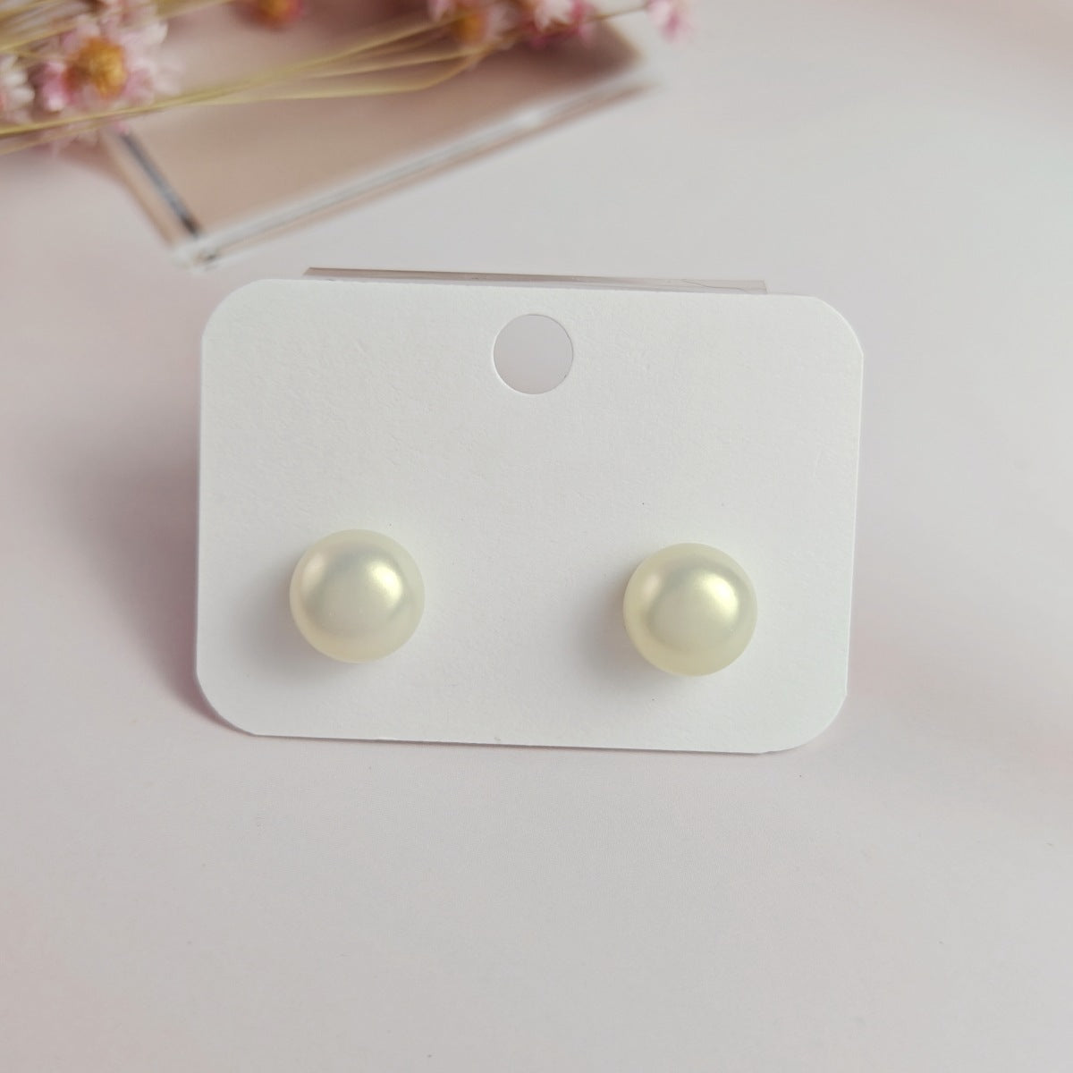 Women's Pearl White Champagne Vintage Steamed Bread Earrings