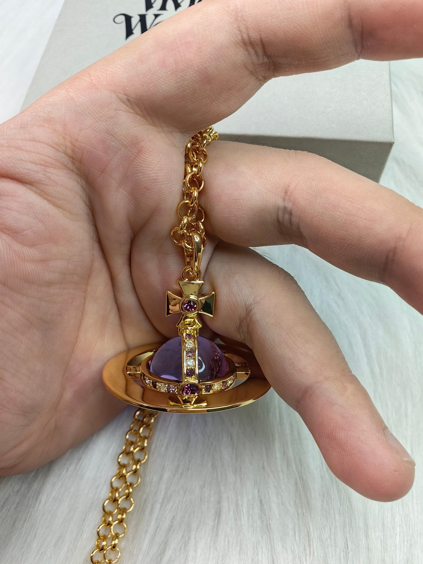 Mother Three-dimensional Planet Glacier Blue Large Necklaces