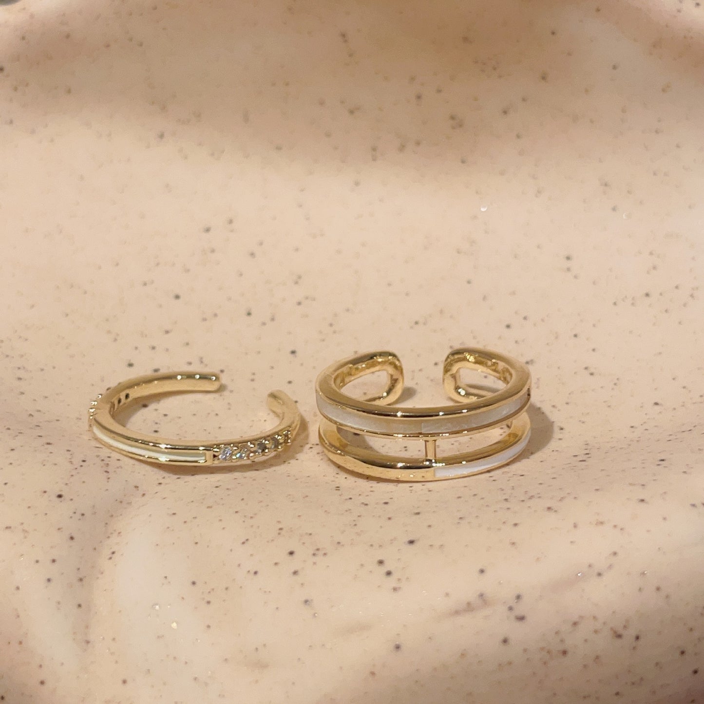 Women's Hollow Wave Geometric Open Trendy Design Rings