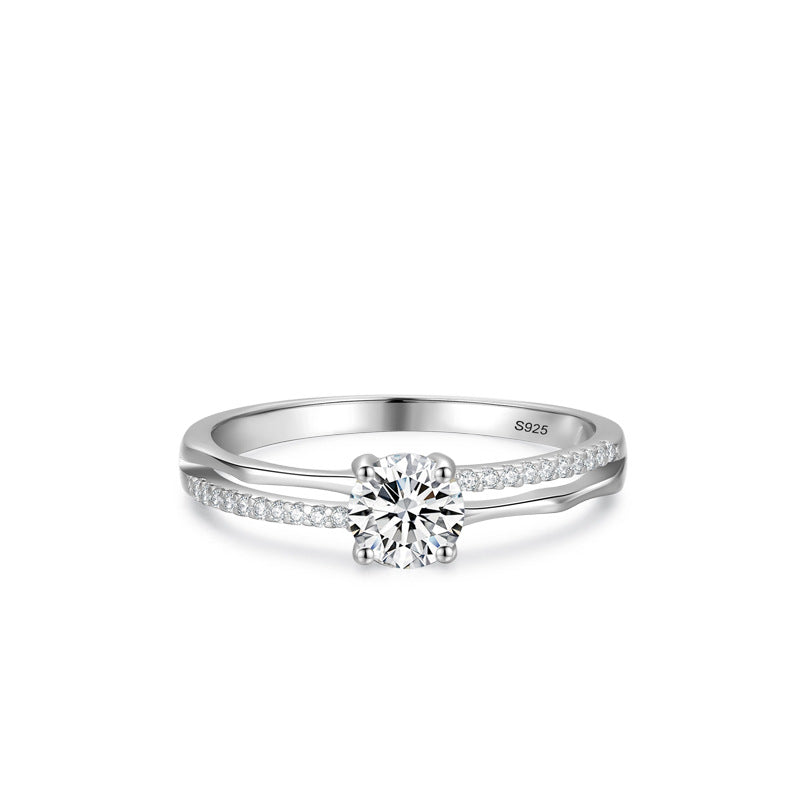 Women's Four Claw One Gram Artificial Diamond Rings