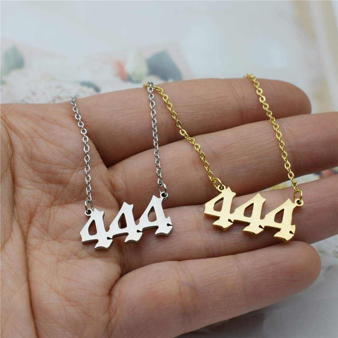 Digital Female Number Stainless Steel Clavicle Necklaces