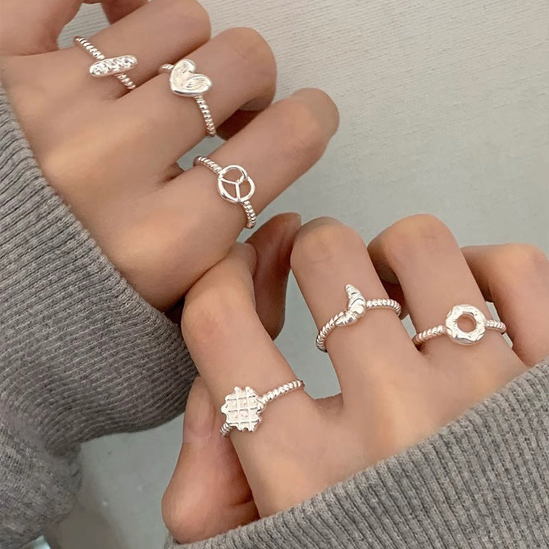 Sier Female Niche High-grade Light Luxury Rings