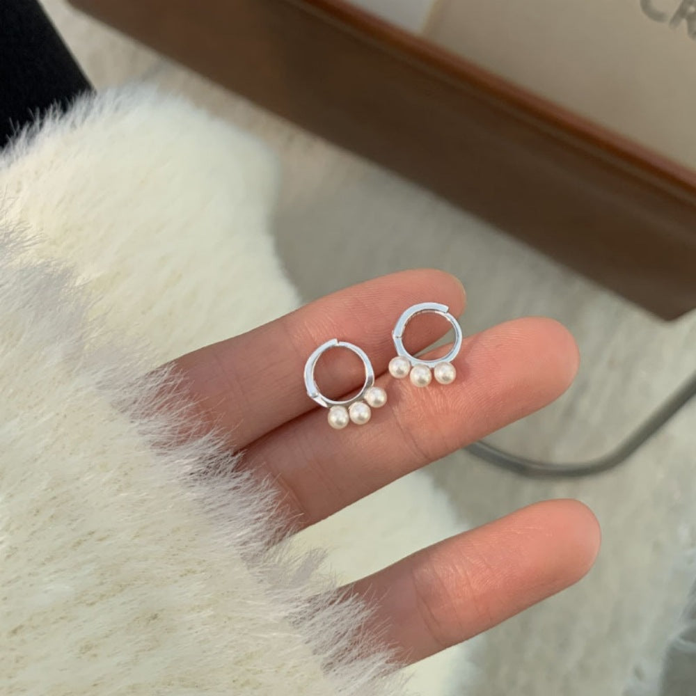 Women's Style High-grade Pearl For Sterling Sier Earrings