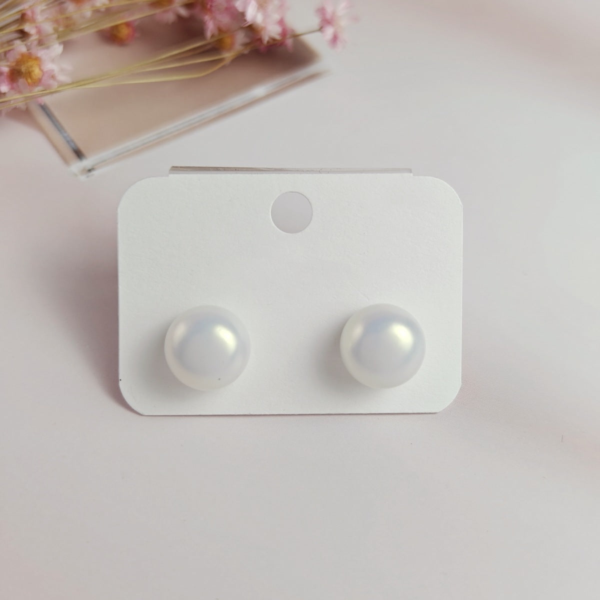 Women's Pearl White Champagne Vintage Steamed Bread Earrings