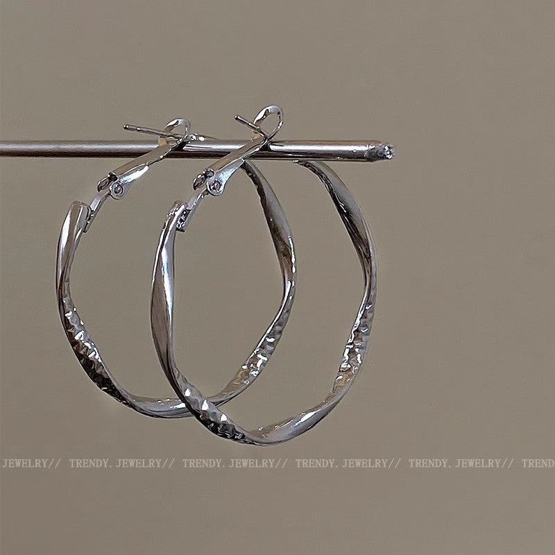 Women's Sier Simple Elegant Fashionable High-grade Niche Earrings