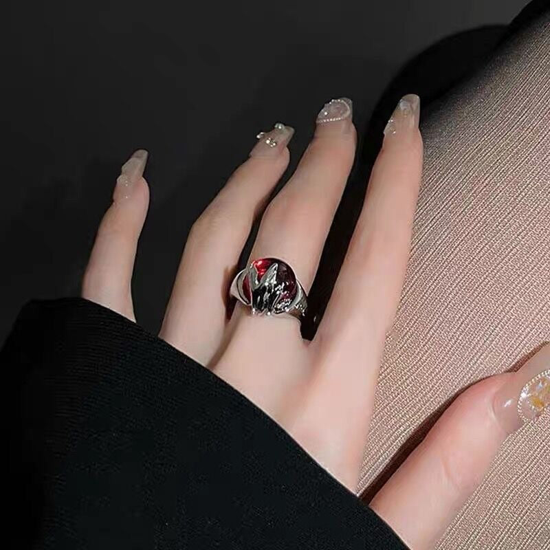 Open Female Design Trendy Cold High Sense Fashionable Rings