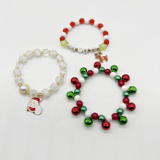 Hot Christmas Gift Beaded Letter Stretch Bracelets