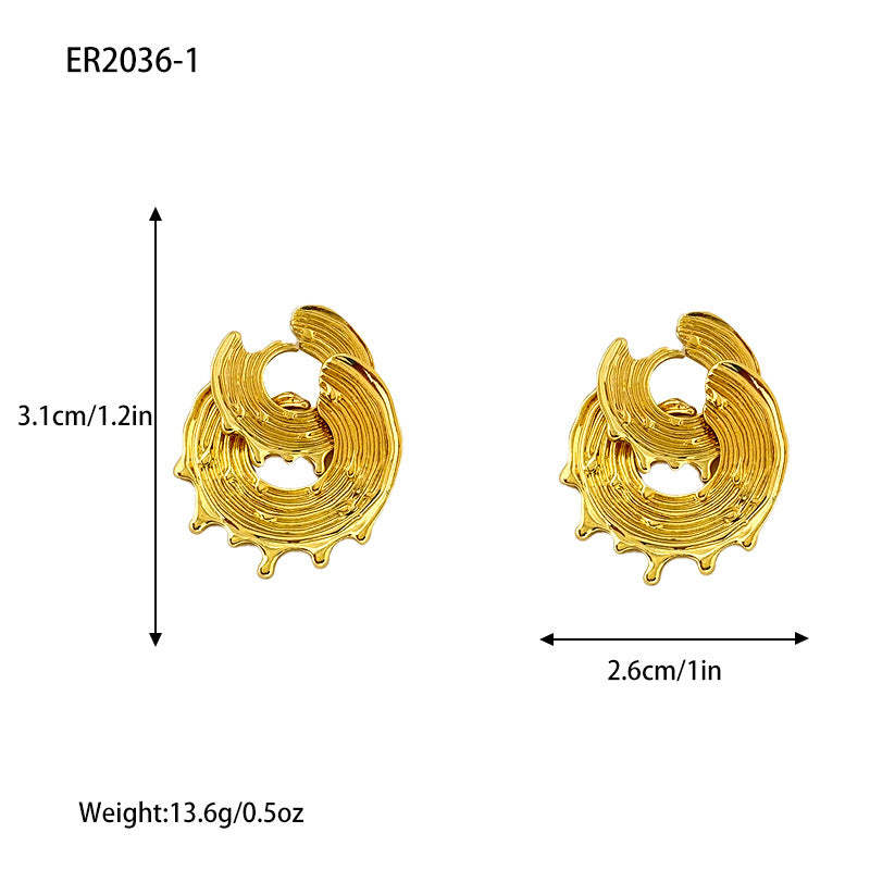 Ear Sier Needle High-grade Niche Personality Earrings
