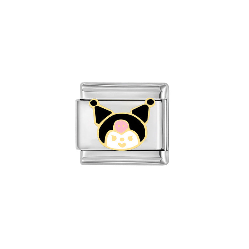 Character Pattern Module Ornament Accessories Stainless Bracelets