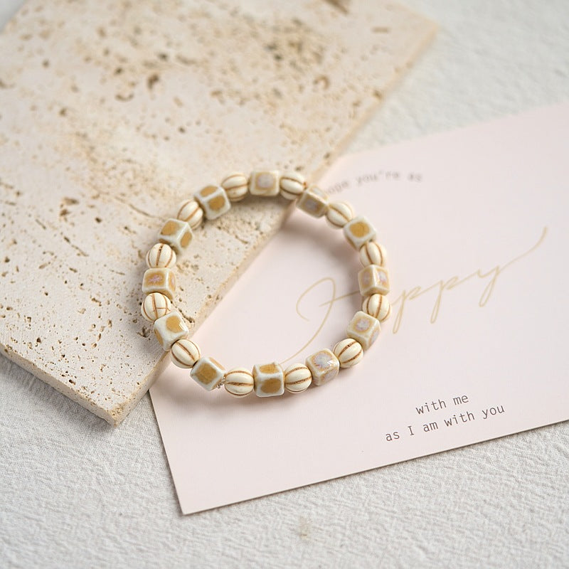 Ceramic Woven Chinese Style Fresh Ancient Beaded Bracelets