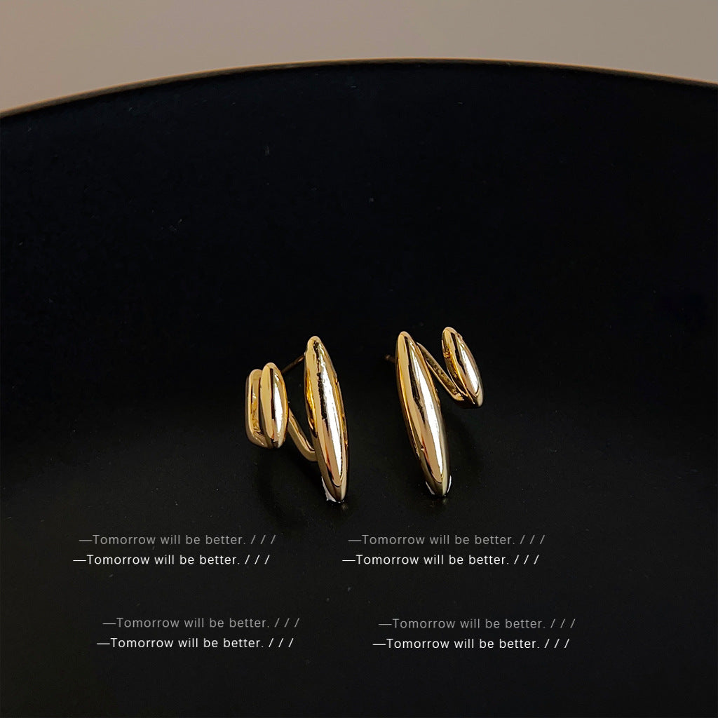 Niche Personality Simple Fashion Style High-grade Earrings