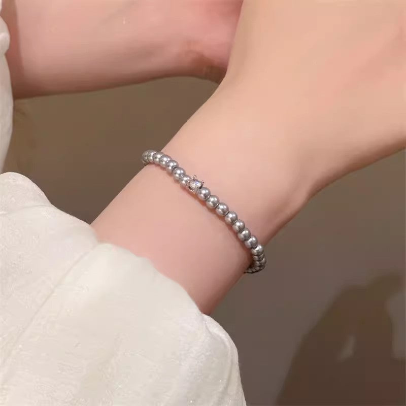 Zircon Female Korean Retro Elastic String Bracelets
