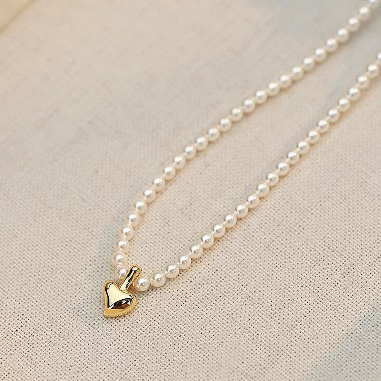 Love Pearl Clavicle Chain Female High Necklaces