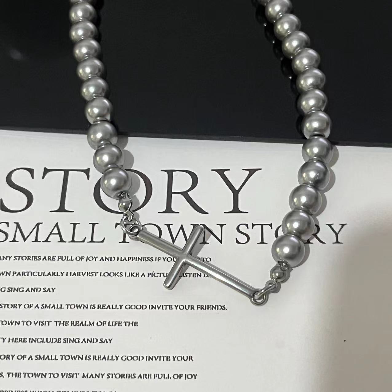 Women's & Men's Titanium Steel Cross Niche Design Trendy Necklaces