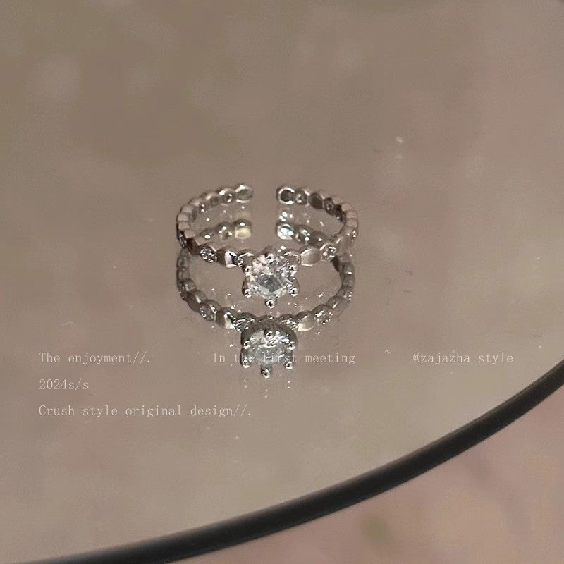 Opening Adjustable Female Cold Wind Design Rings