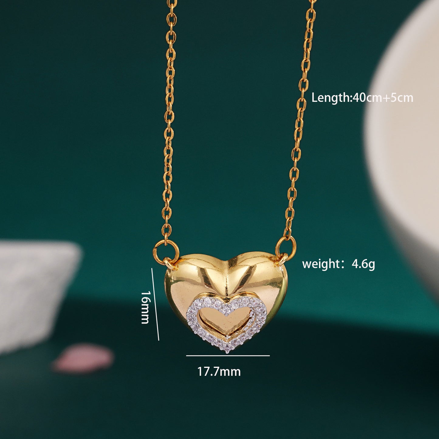 Women's Heart Butterfly Saturn Inlaid Zircon Versatile Personality Necklaces