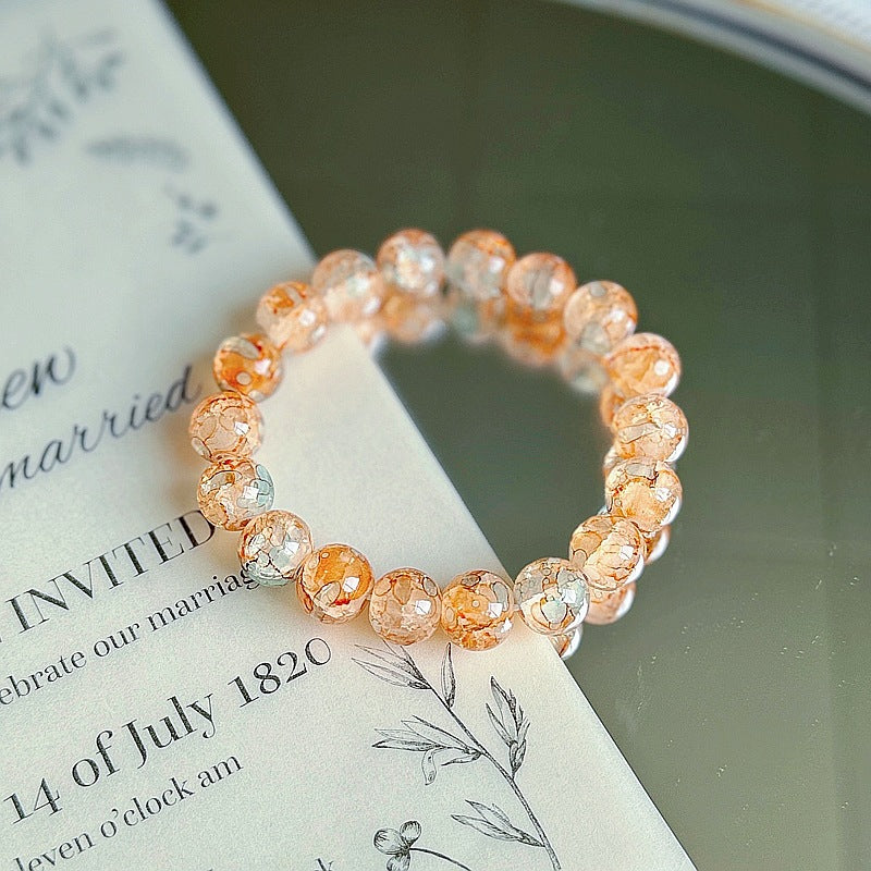 Purple Crystal Female Pliable Temperament Rosary Decompression Hand Bracelets