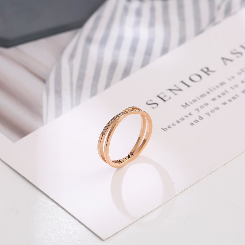 Rose Gold Titanium Steel Does Not Rings