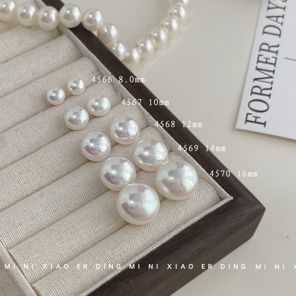 Pearl Texture Colored Light Ear Fashion Earrings