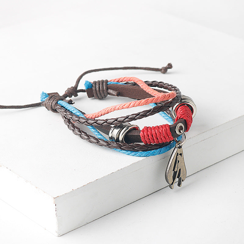 One Piece Death Note Logo Leather Bracelets