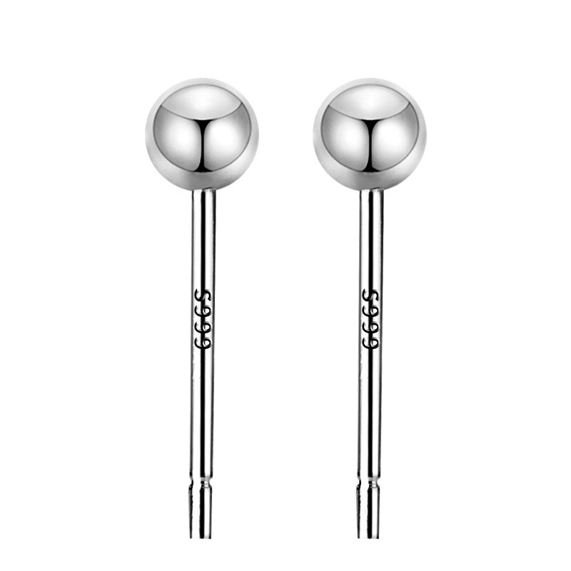 Women's Slim Sier Bean-shaped Female Simple Cold Earrings