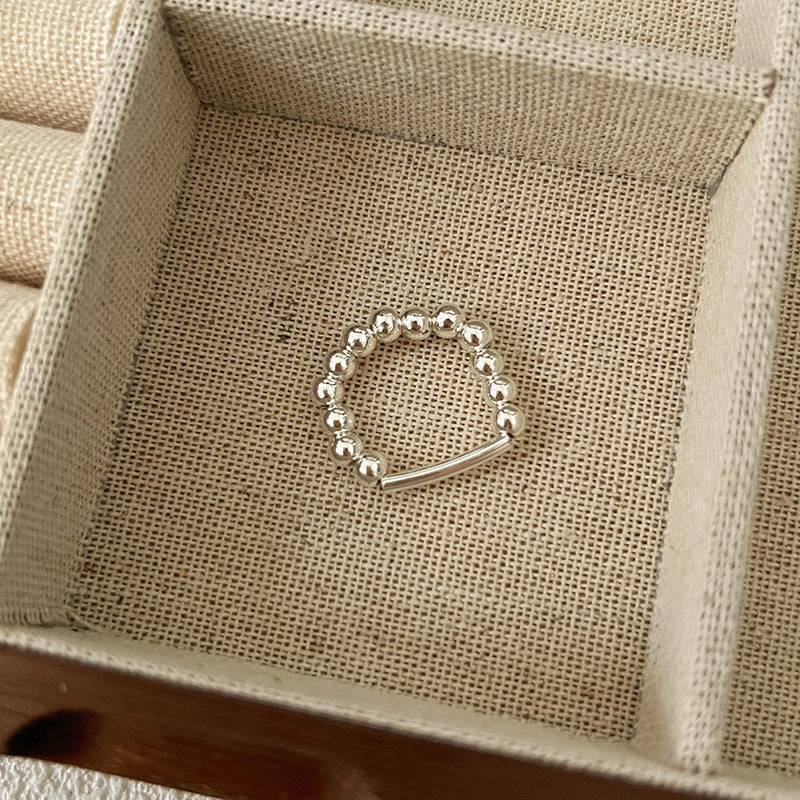 Beads Niche Design Advanced Finger Light Luxury Rings