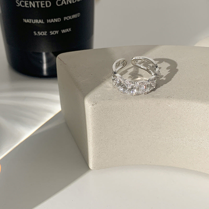 Design Shiny Diamond Female Cold Style Rings