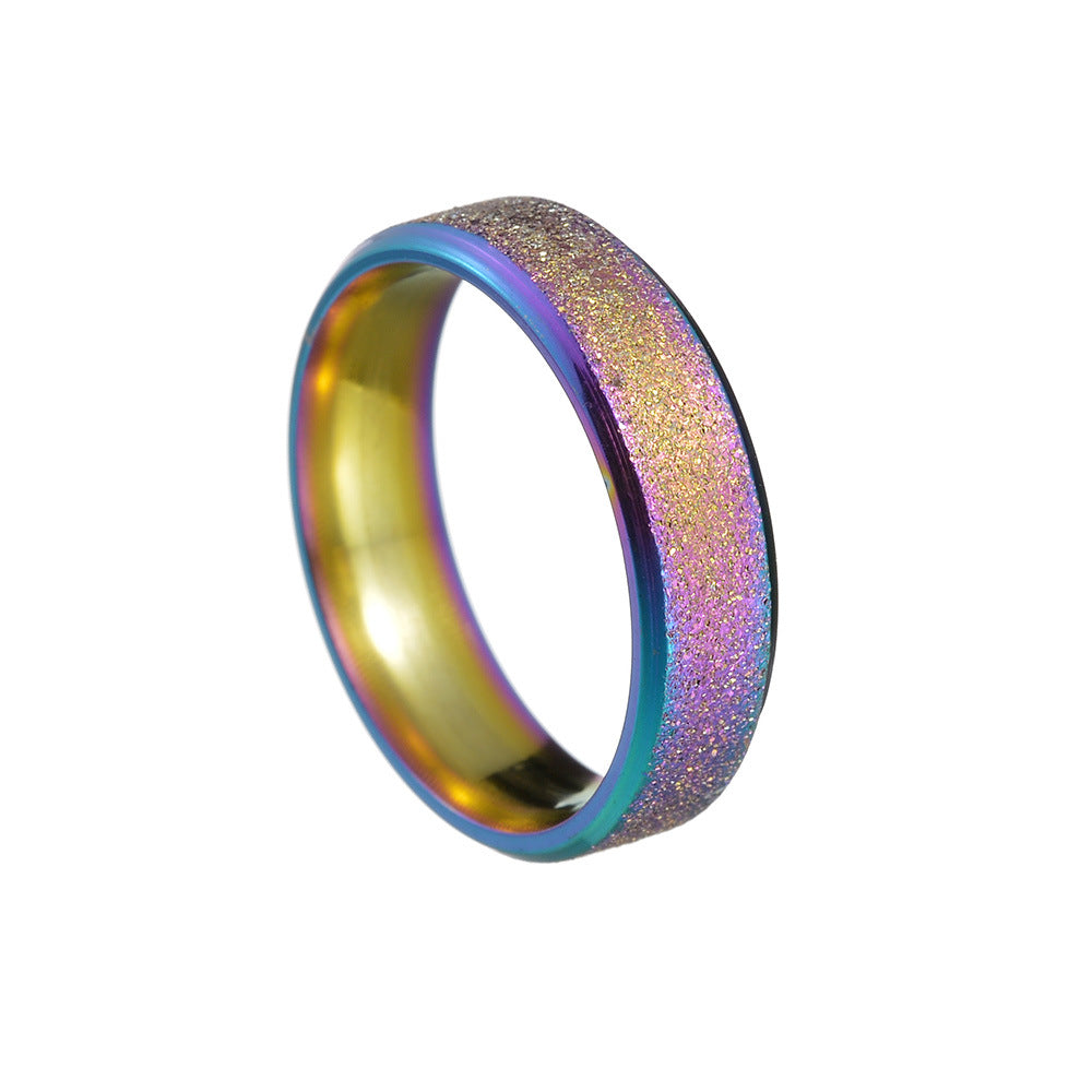 Ornament Sand Surface Vacuum Plating Simple Rings