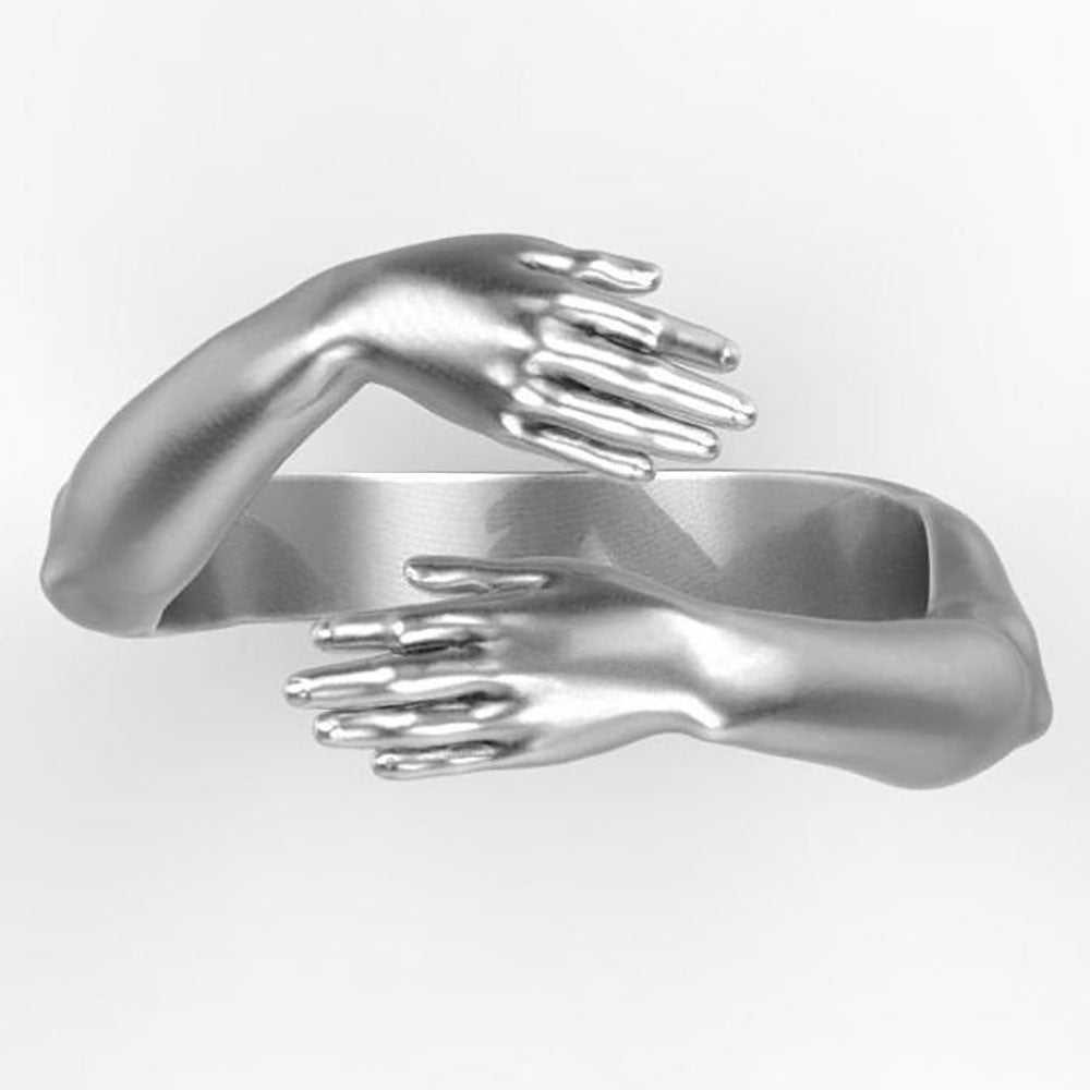 Fashion Love Hands Hugging Open Adjustable Rings