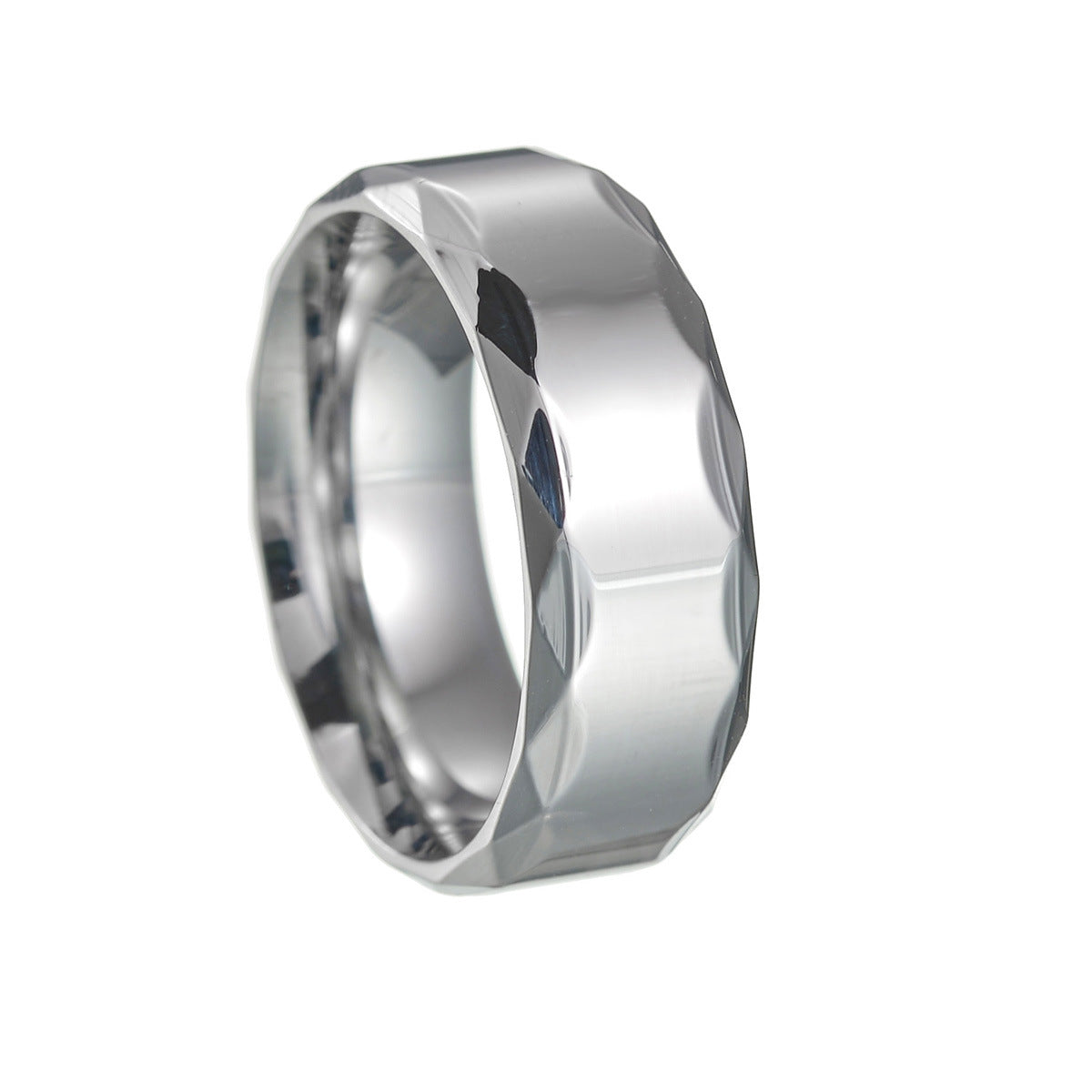 Men's Popular Ornament Titanium Steel Carved Rings