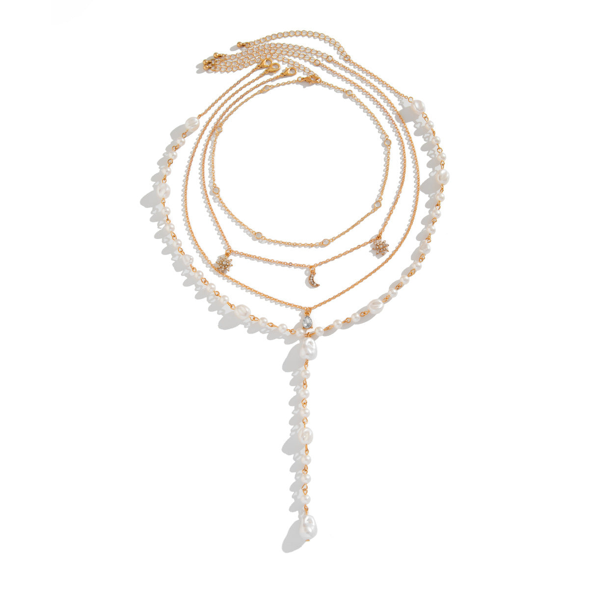 Hot Personality Y-shaped Pearl Long Set Necklaces