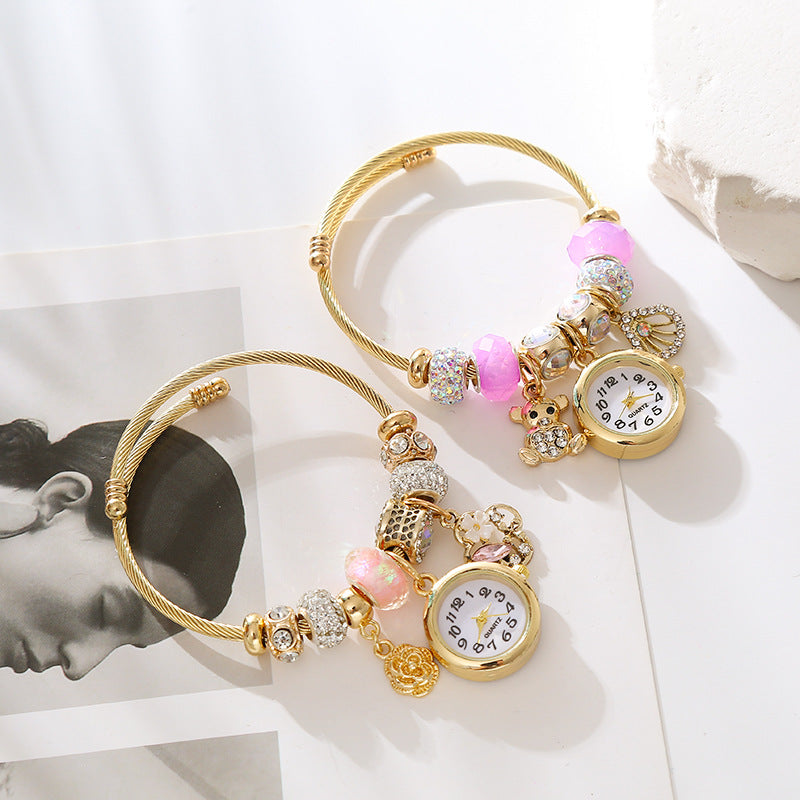 Women's Exquisite Quartz Watch Diamond Fashionable Stainless Bracelets