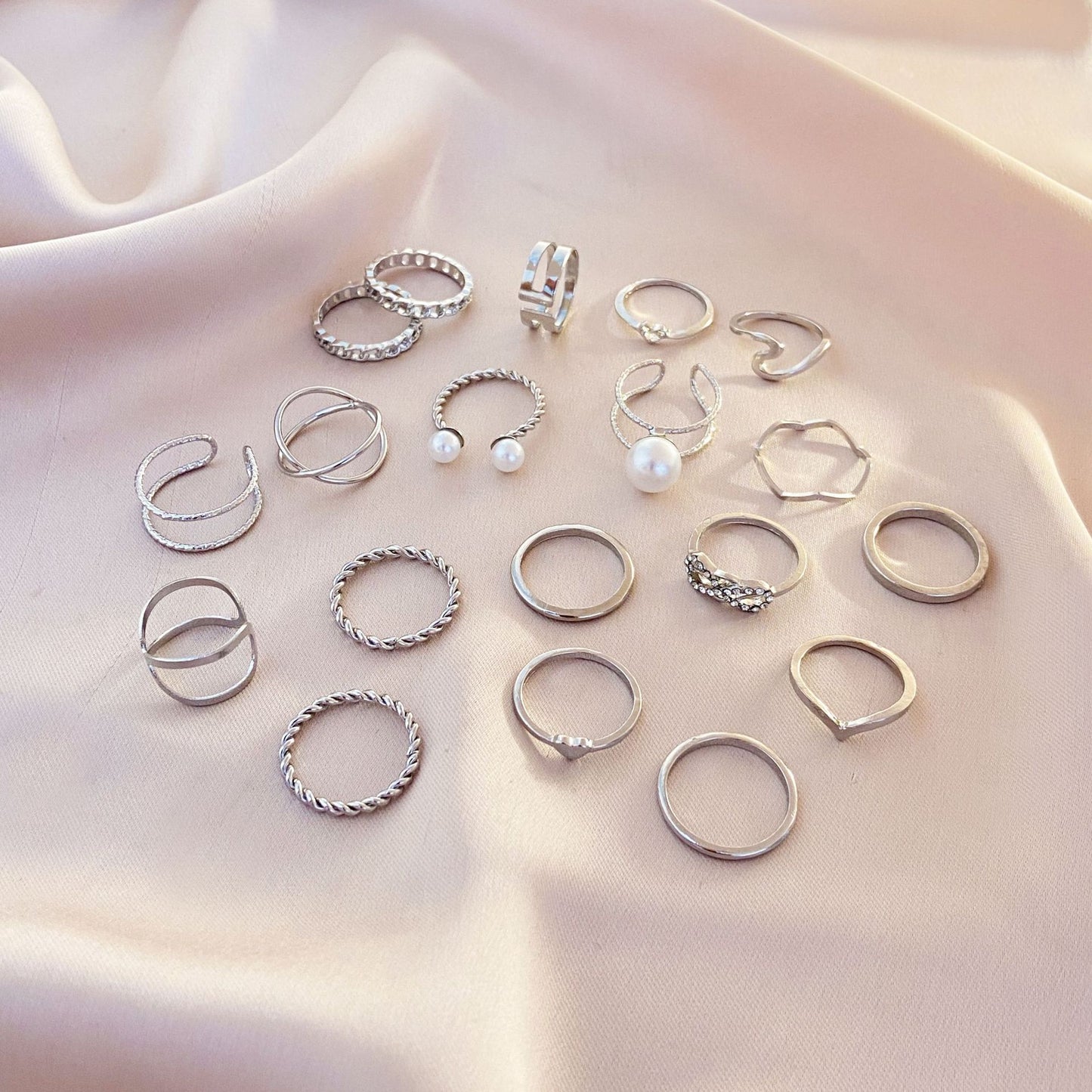 Sier Knuckle Set Cold Style Alloy Rings