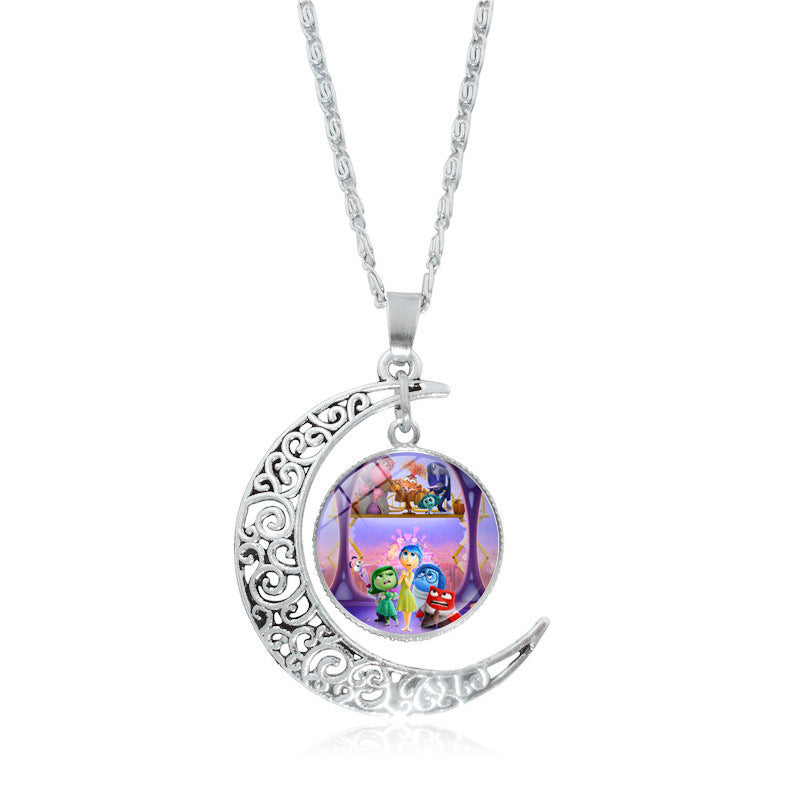 Brain Secret Team Time Gem Cabochon Necklaces