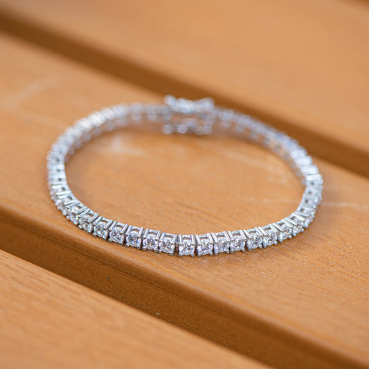 Women's Luxury Minority Exquisite Style Full Diamond Sterling Sier Bracelets