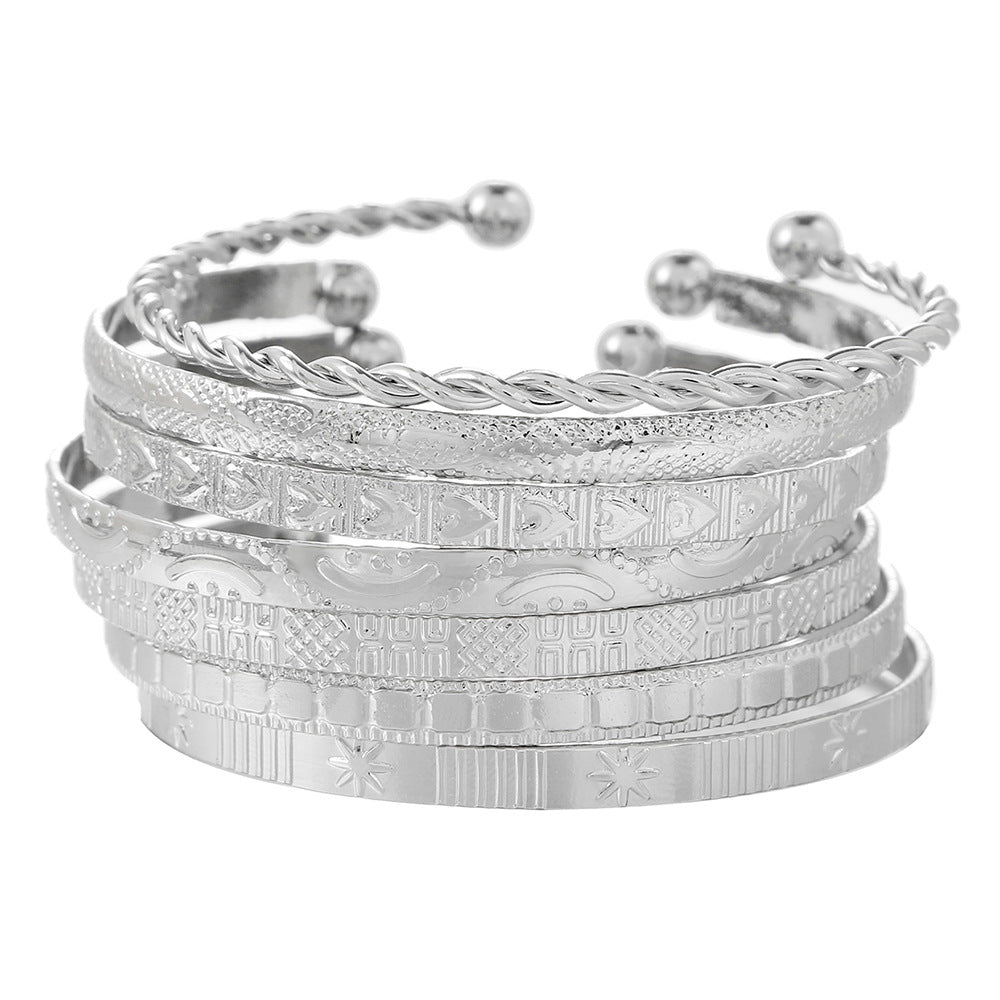 Tapping Pattern Arrow Diamond Exaggerated Personalized Bracelets