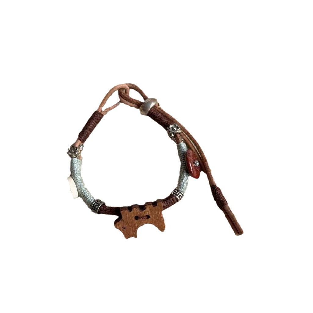 Ceramic Beaded Braided Rope Ethnic Style Bracelets